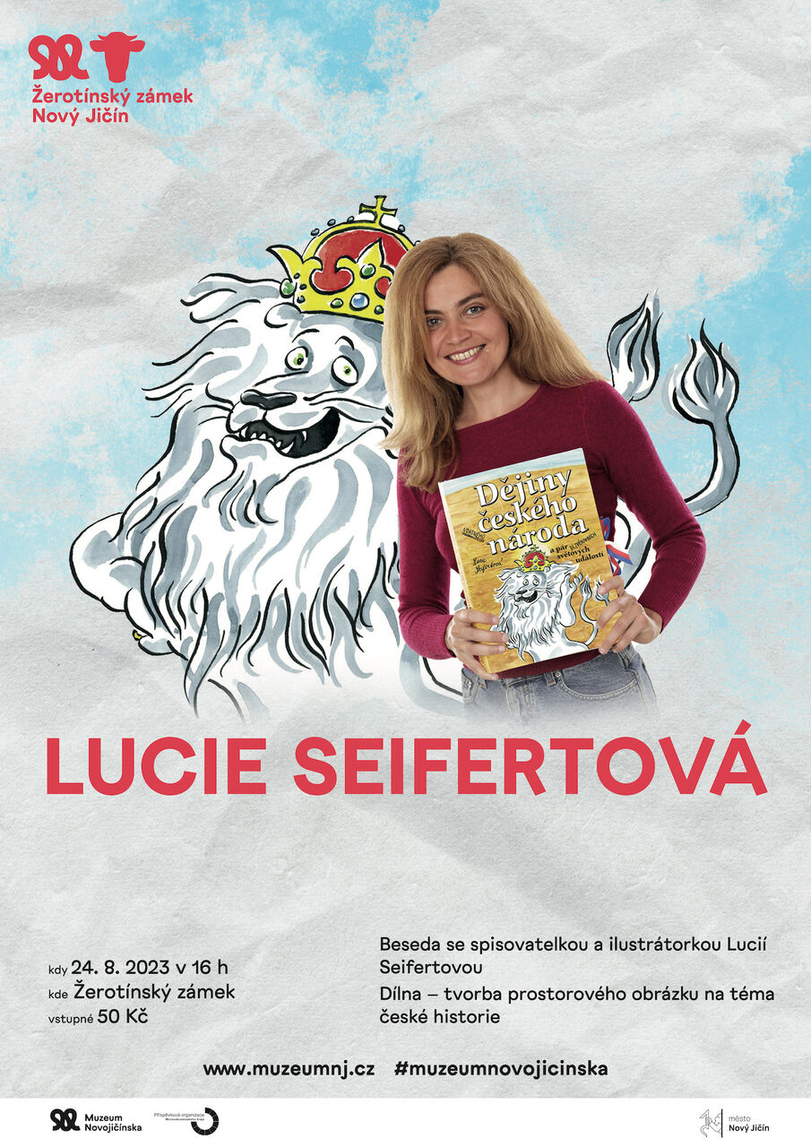 plakat A2_Seifertov&Atilde;&iexcl; LUCIE SEIFERTOV&Aacute; A KRESLEN&Yacute; ČESK&Yacute; LEV ZAM&Iacute;Ř&Iacute; NA Z&Aacute;MEK